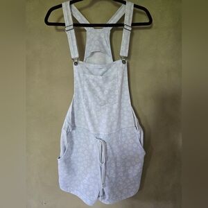 Wallflower | Light Blue Floral Print Overalls, Size M